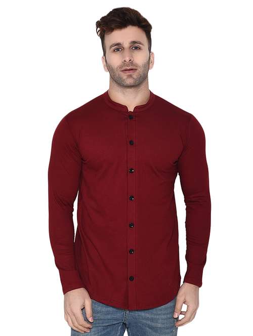 mens solid casual shirt - 16483423 - Standard Image - 0