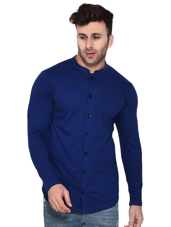 mens solid casual shirt