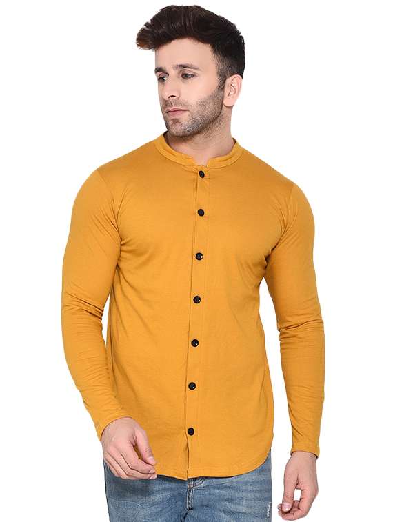 mens solid casual shirt