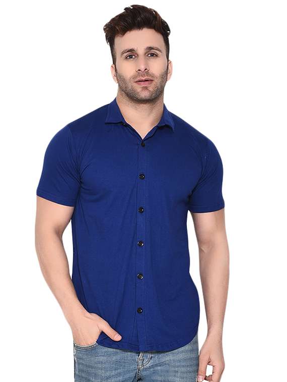 mens solid casual shirt - 16483426 -  Zoom Image - 0