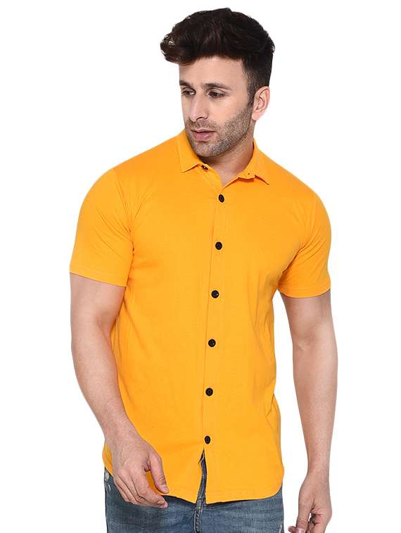 mens solid casual shirt