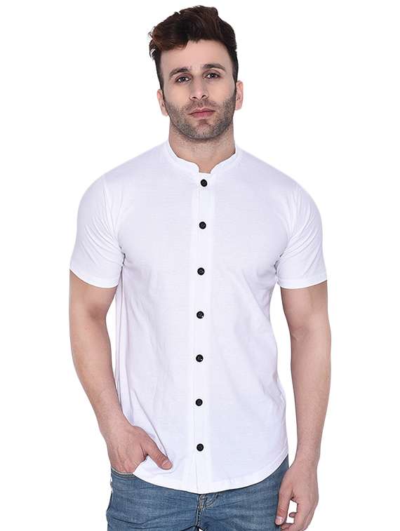 mens solid casual shirt