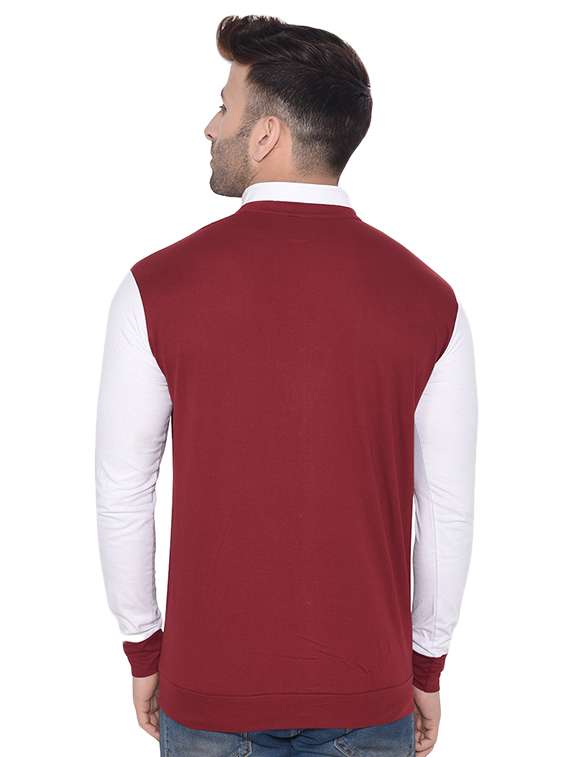 red color block t-shirt - 16483455 -  Standard Image - 2