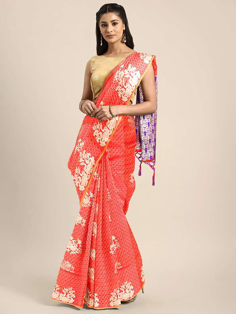 floral kanjivaram saree with blouse