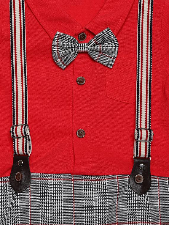 red cotton romper dress - 16484716 - Standard Image - 2