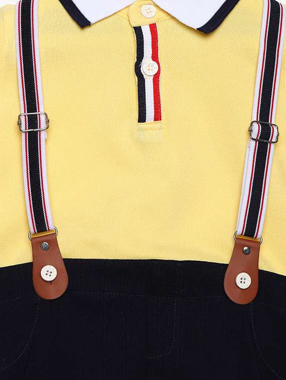 yellow cotton romper dress - 16484719 - Standard Image - 2