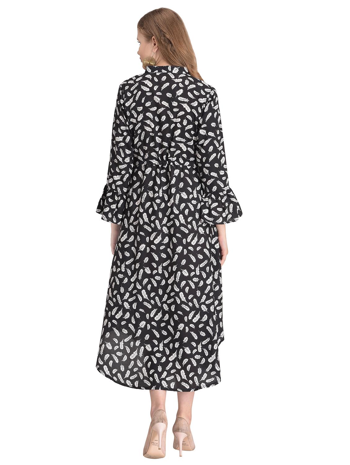 printed a-line ethnic dress - 16485984 - Standard Image - 2