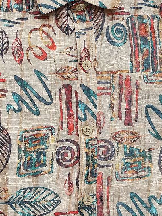 pocket patched abstract print shirt - 16487019 -  Standard Image - 2