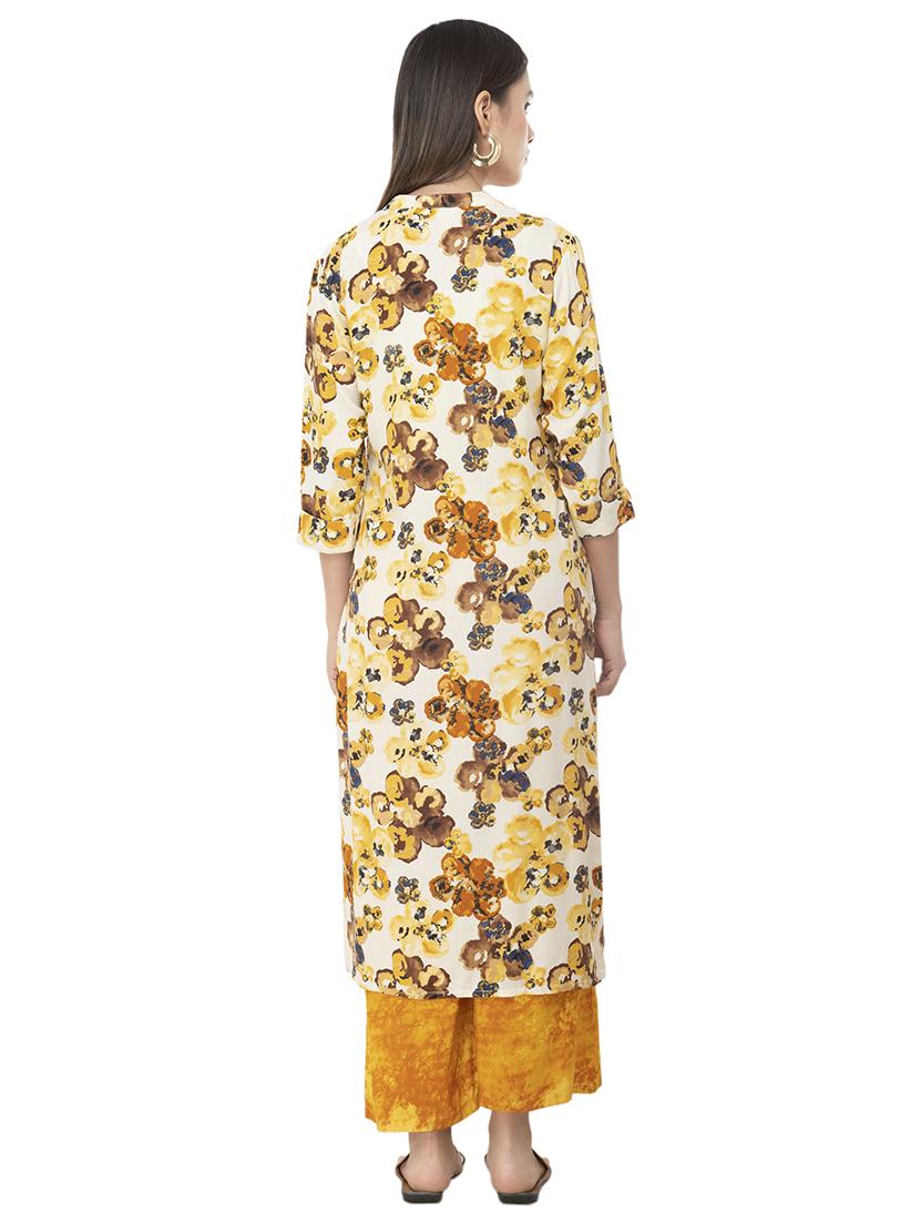 floral straight kurta - 16487477 - Standard Image - 2
