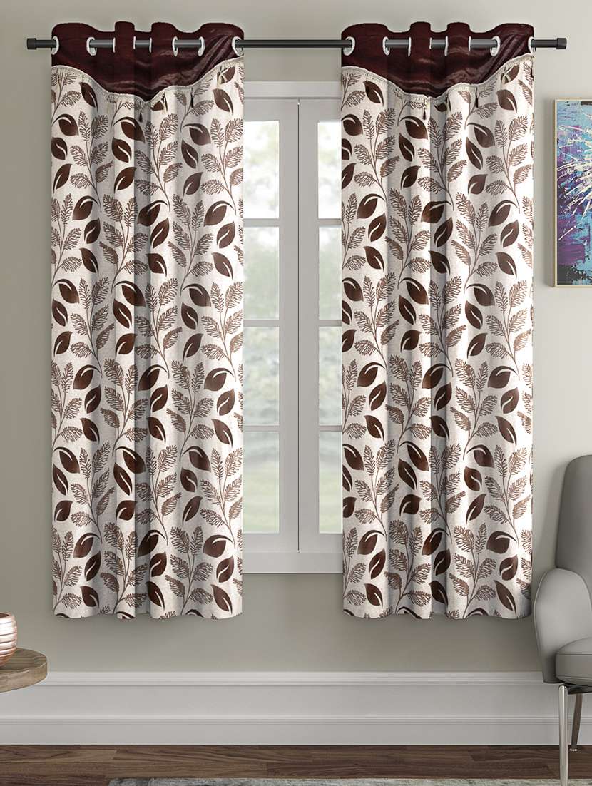 fancy polyester pack of 2 window curtains 