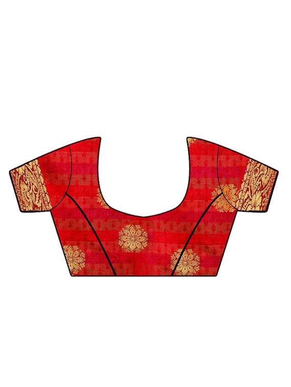 bordered kanjivaram saree with blouse - 16494314 - Standard Image - 2