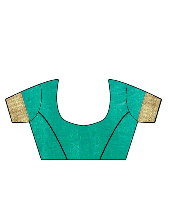 half & half embroidered saree with blouse - 16494336 - Standard Image - 2