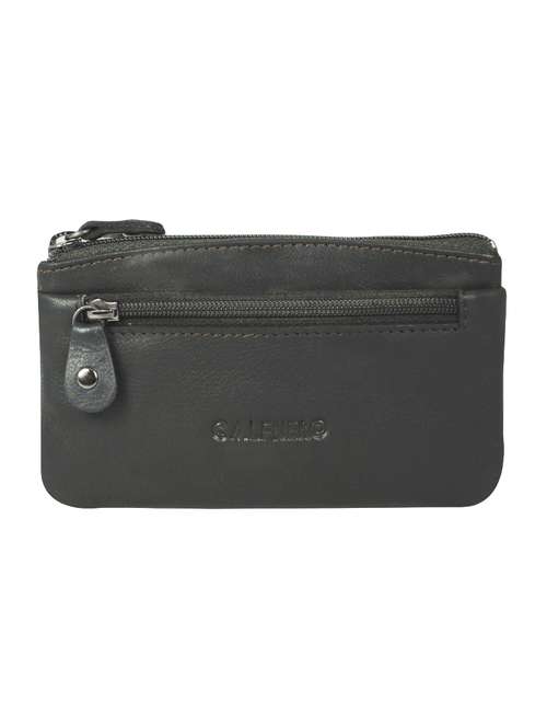 black leather regular pouch - 16494457 - Standard Image - 0
