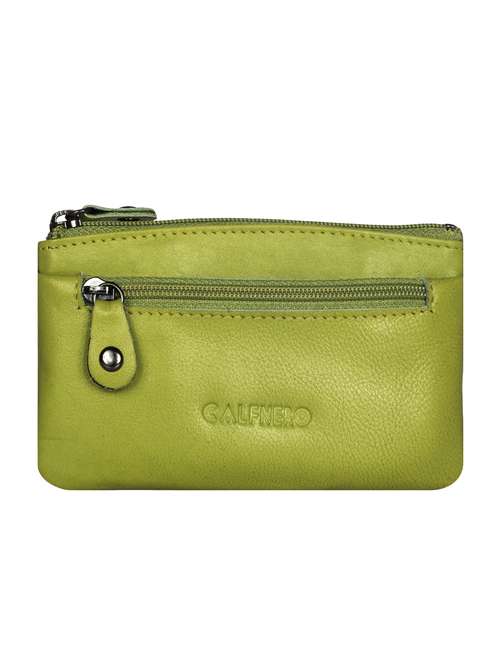 green leather regular pouch - 16494458 - Standard Image - 0