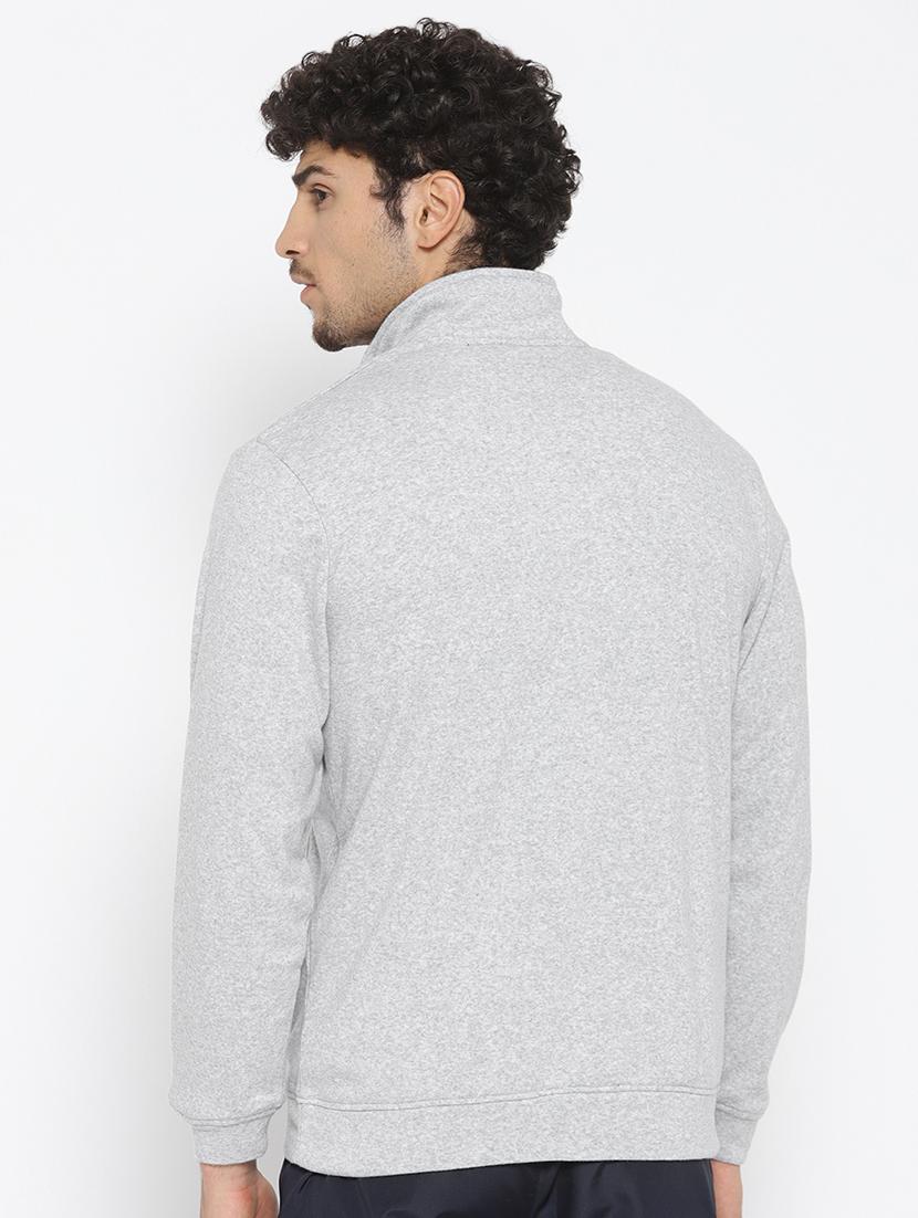 grey solid casual jacket - 16495678 - Standard Image - 2