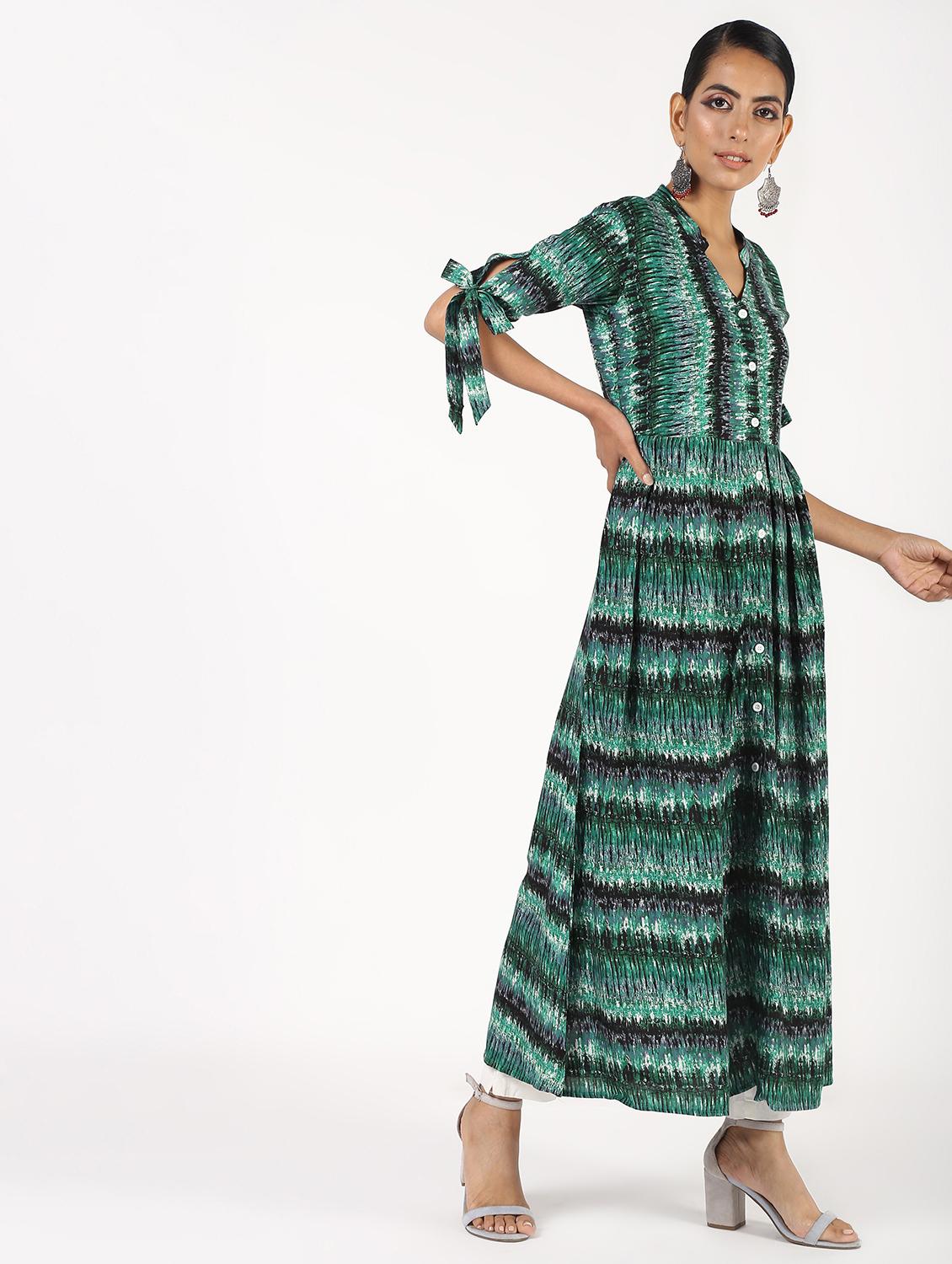 abstract a-line kurta - 16495799 - Standard Image - 2