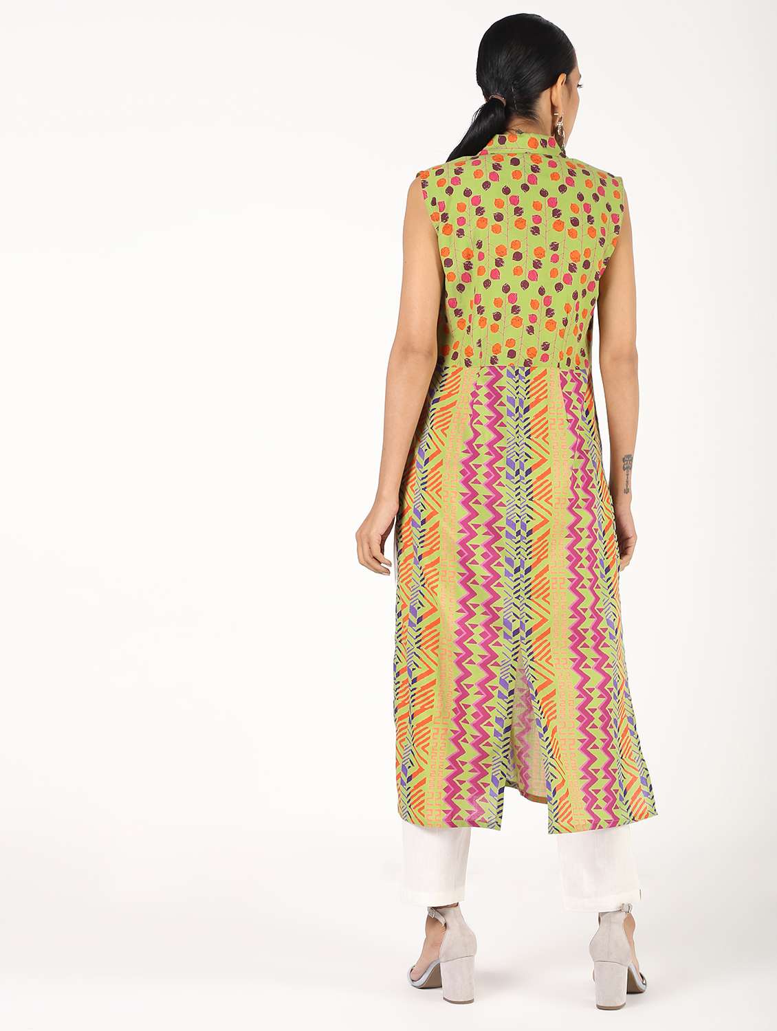 printed straight kurta - 16495805 -  Standard Image - 2