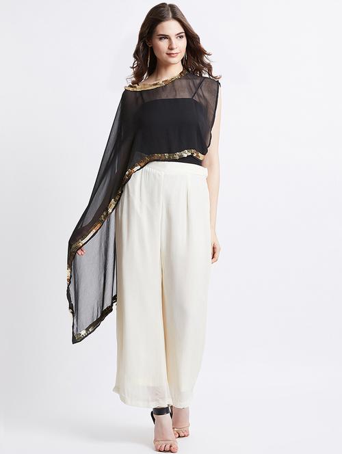 women's asymmetric asymmetric neck top - 16496864 - Standard Image - 0