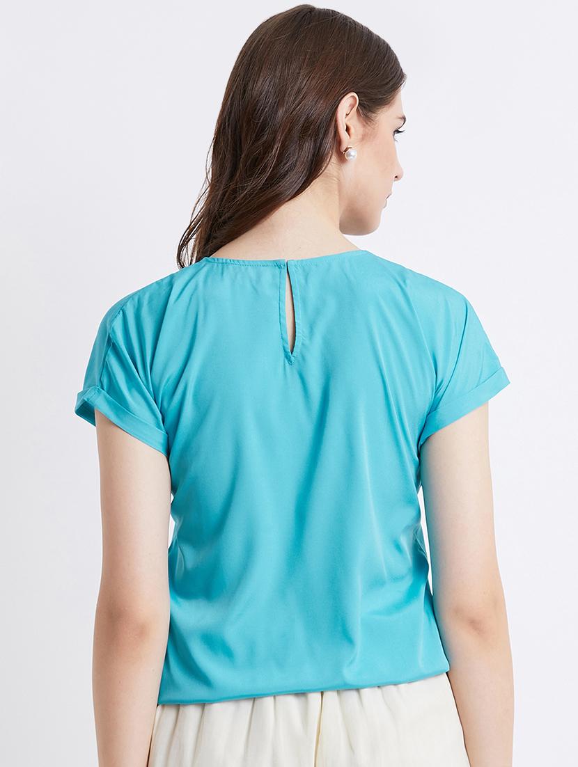 women's straight crew neck top - 16496929 - Standard Image - 2