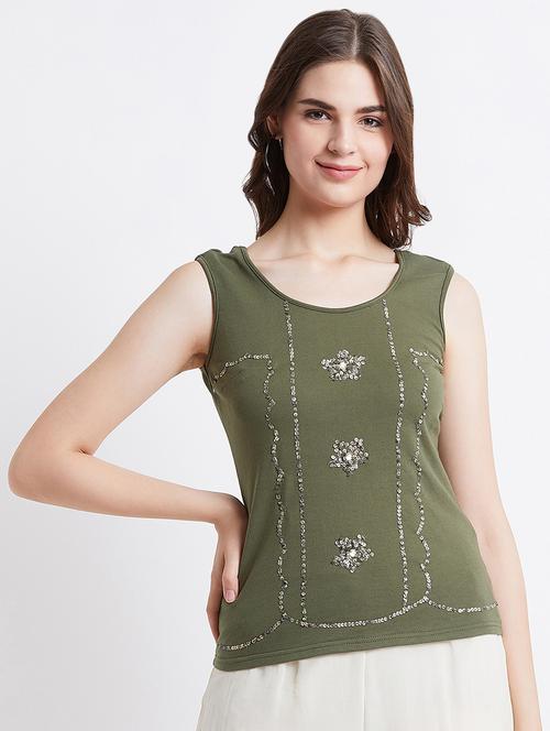 women's straight round neck top - 16496932 -  Standard Image - 0