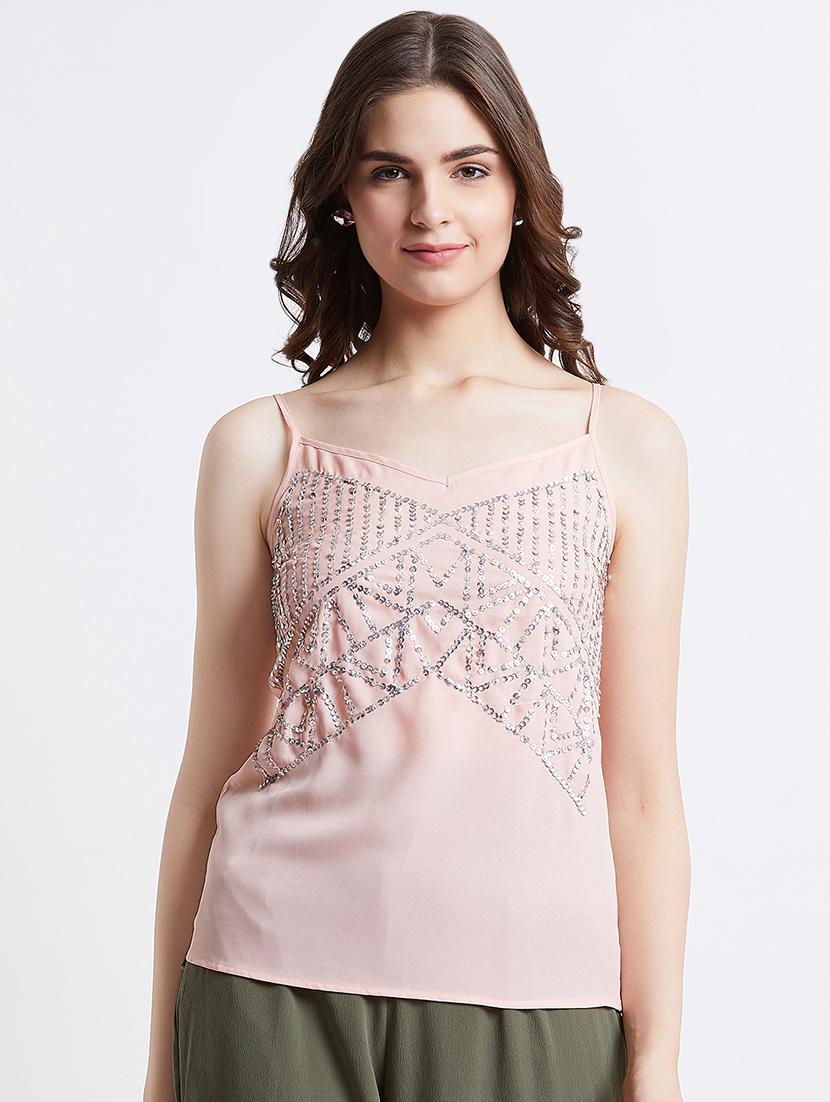 women's straight shoulder strap top