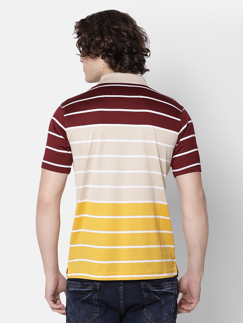 multi colored striped collared t-shirt - 16497889 - Standard Image - 2