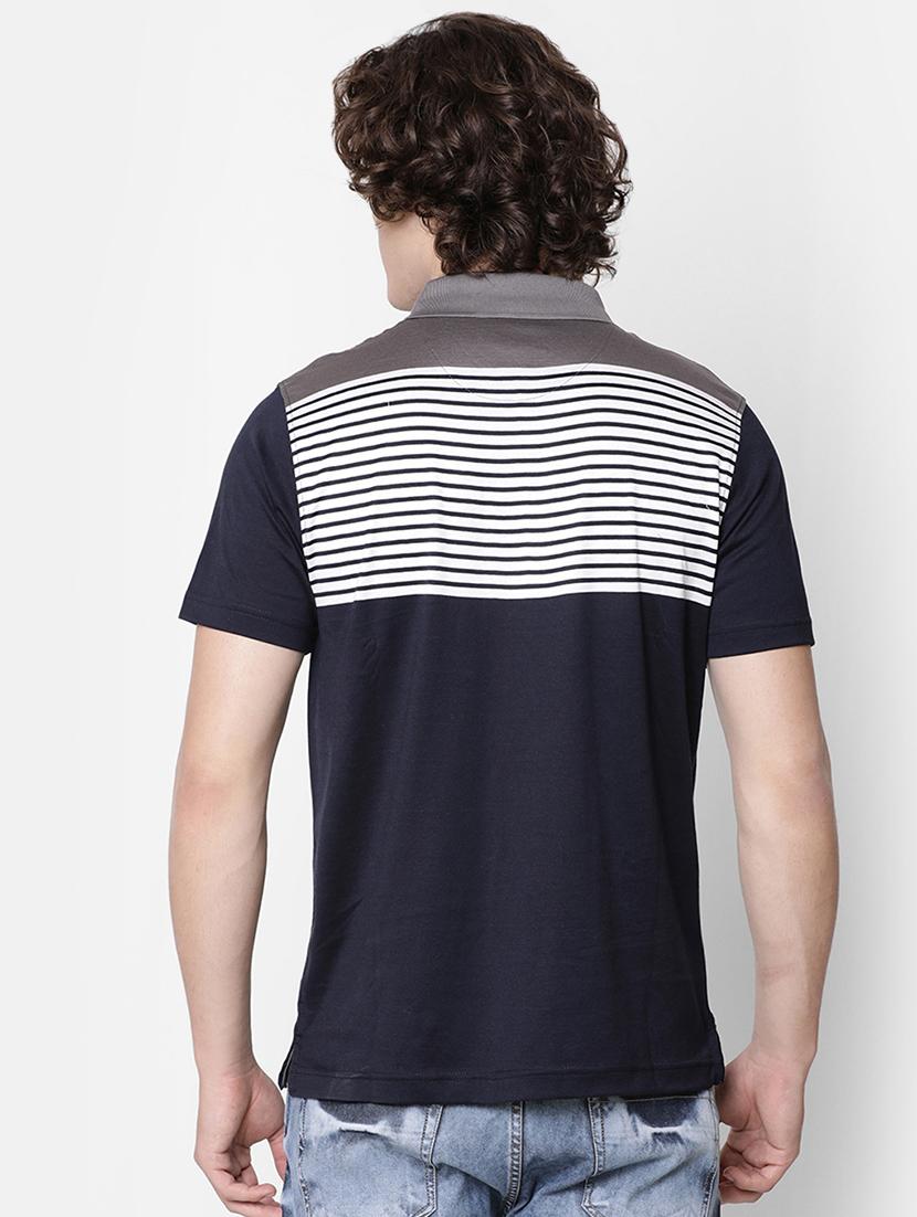 navy blue striped pocket t-shirt - 16497915 - Standard Image - 2