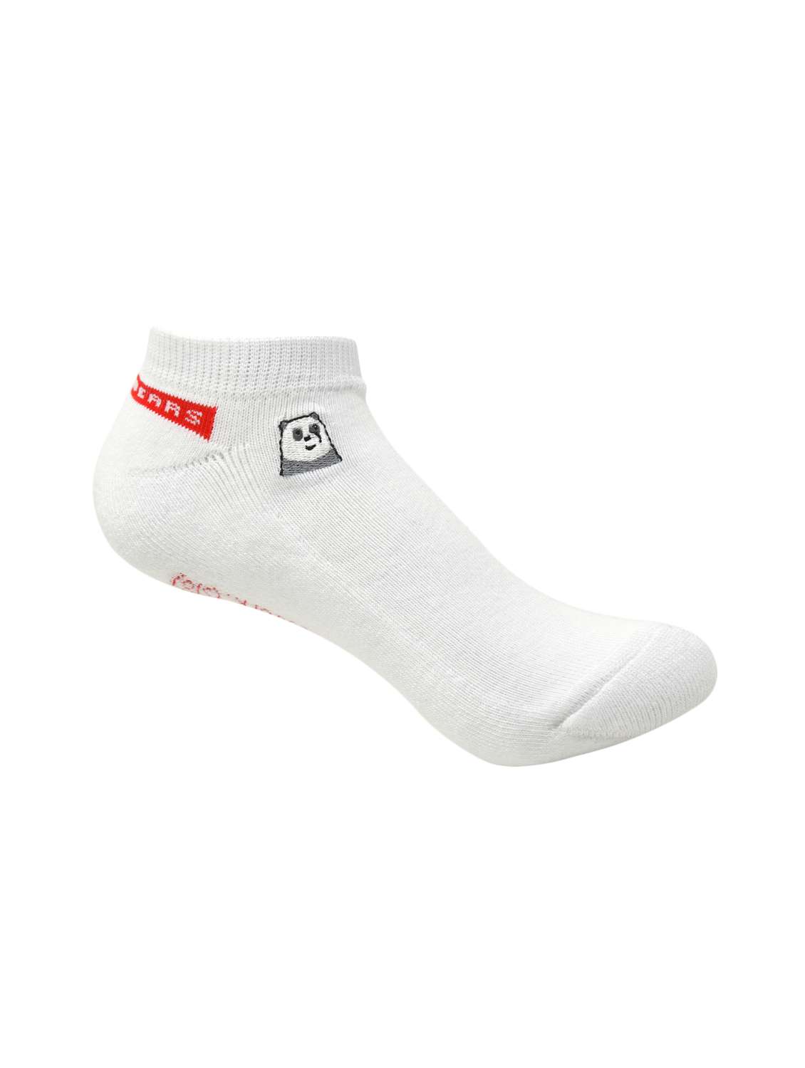white cotton no show sock