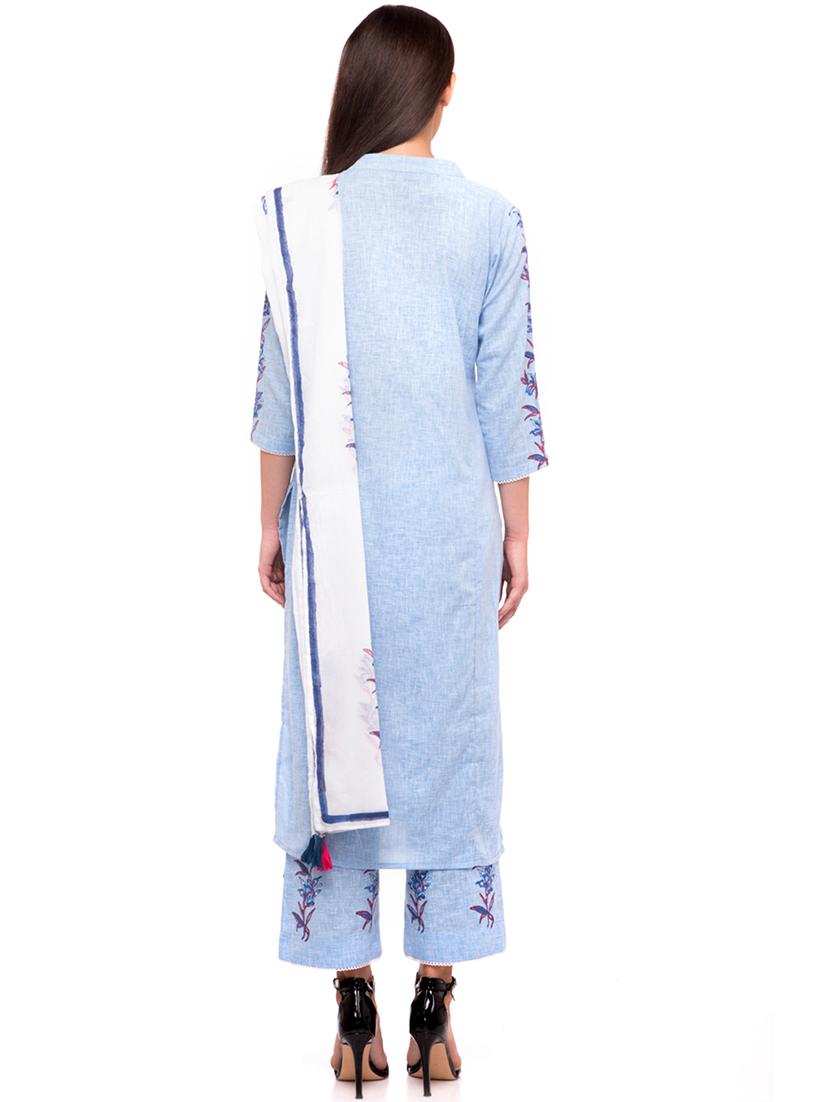 block print kurta salwar set - 16501037 - Standard Image - 2