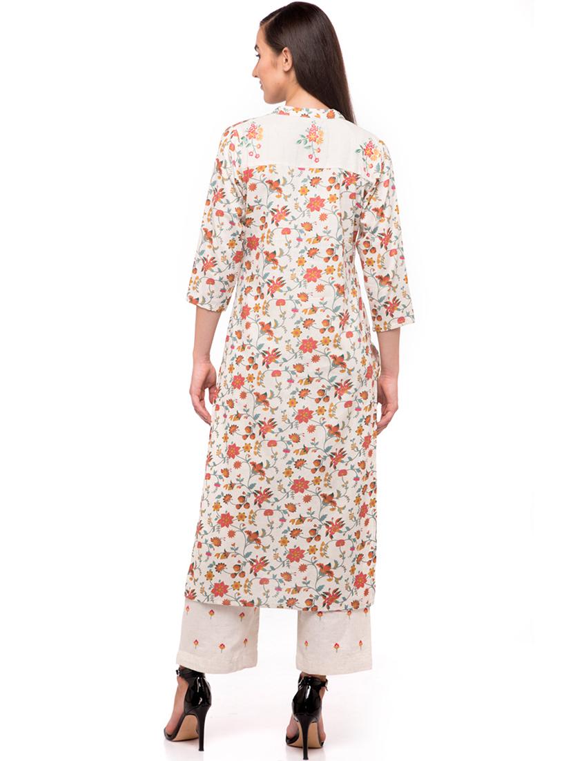 floral kurta palazzo set - 16501040 - Standard Image - 2
