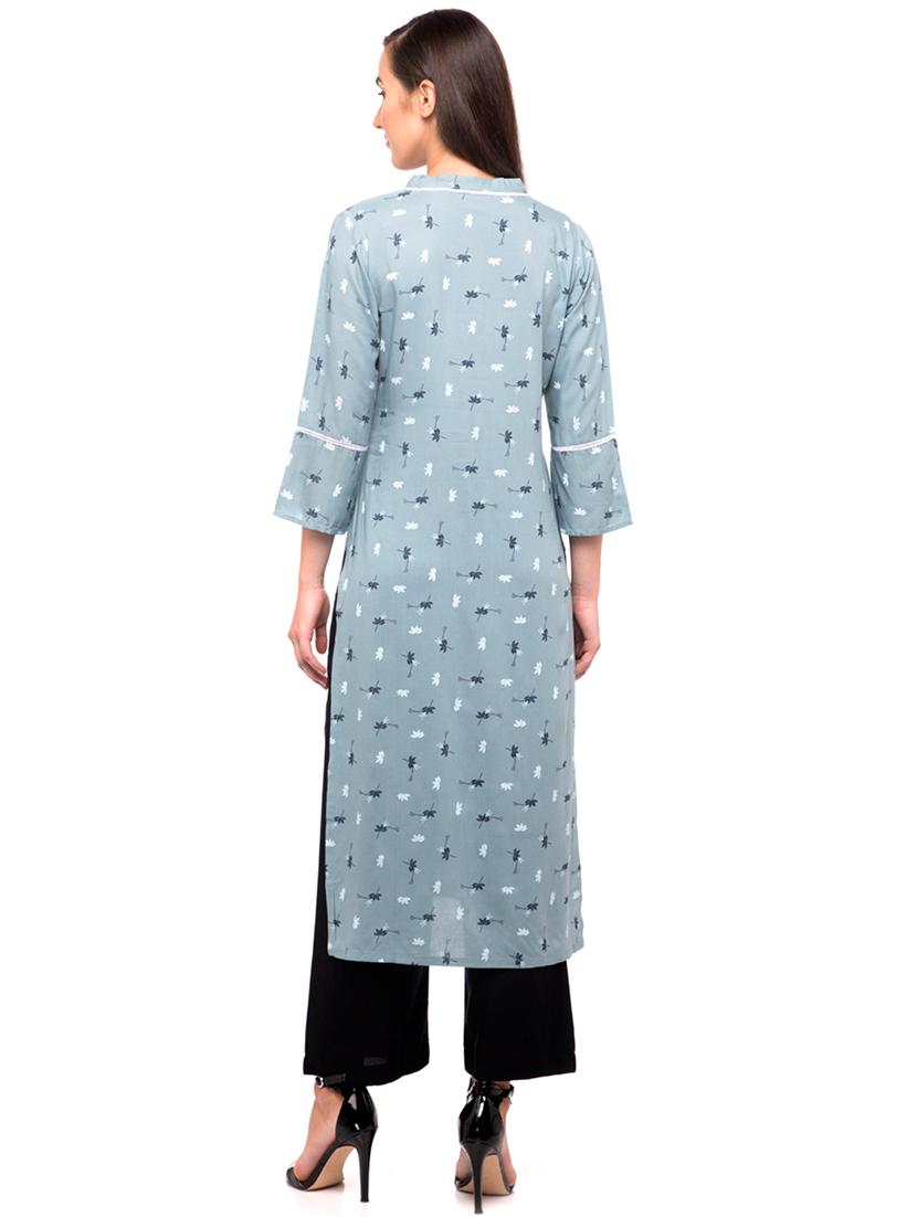 floral printed kurta with palazzo set - 16501051 - Standard Image - 2