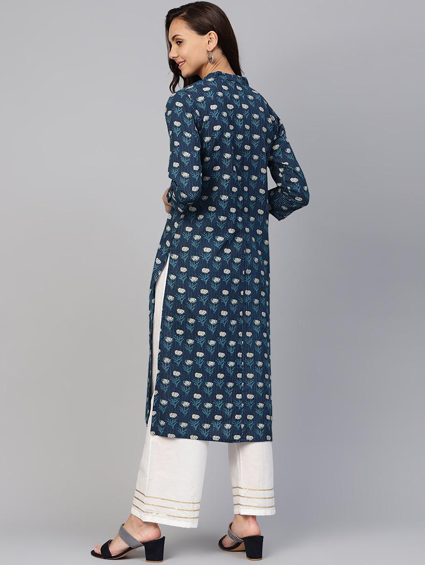 printed kurta palazzo set - 16501134 - Standard Image - 2