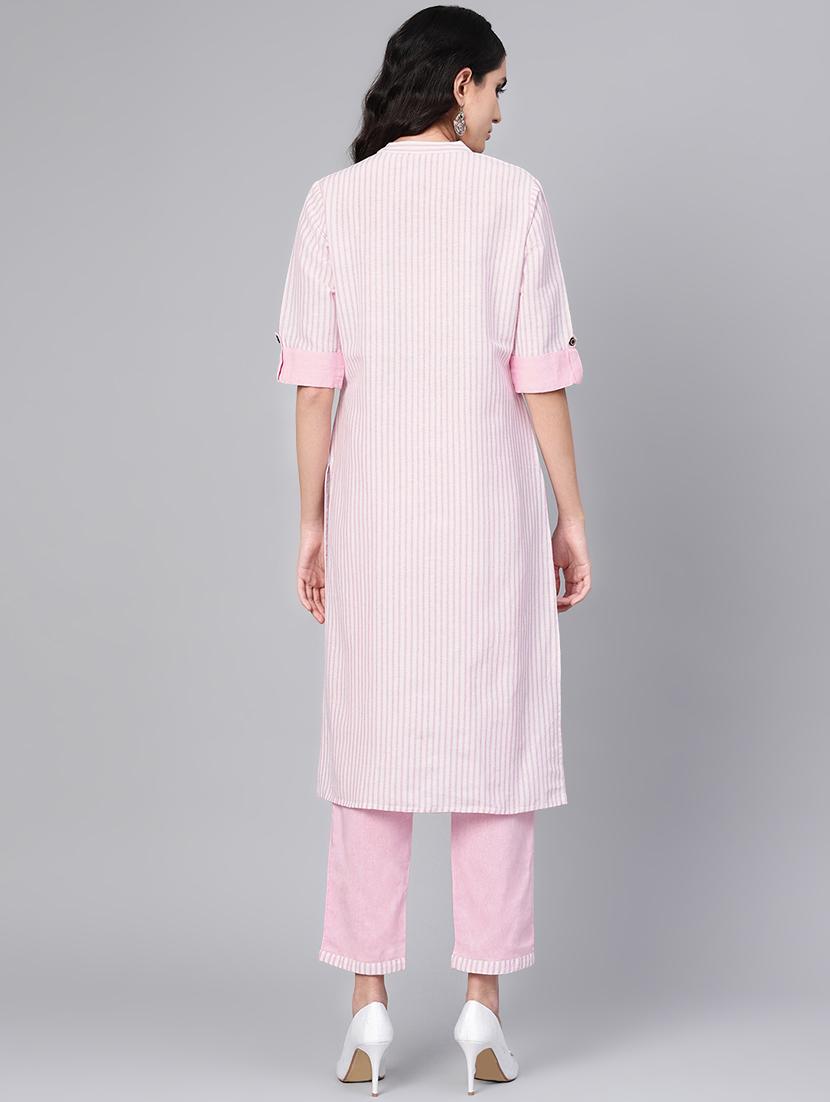 striped kurta palazzo set - 16501141 - Standard Image - 2