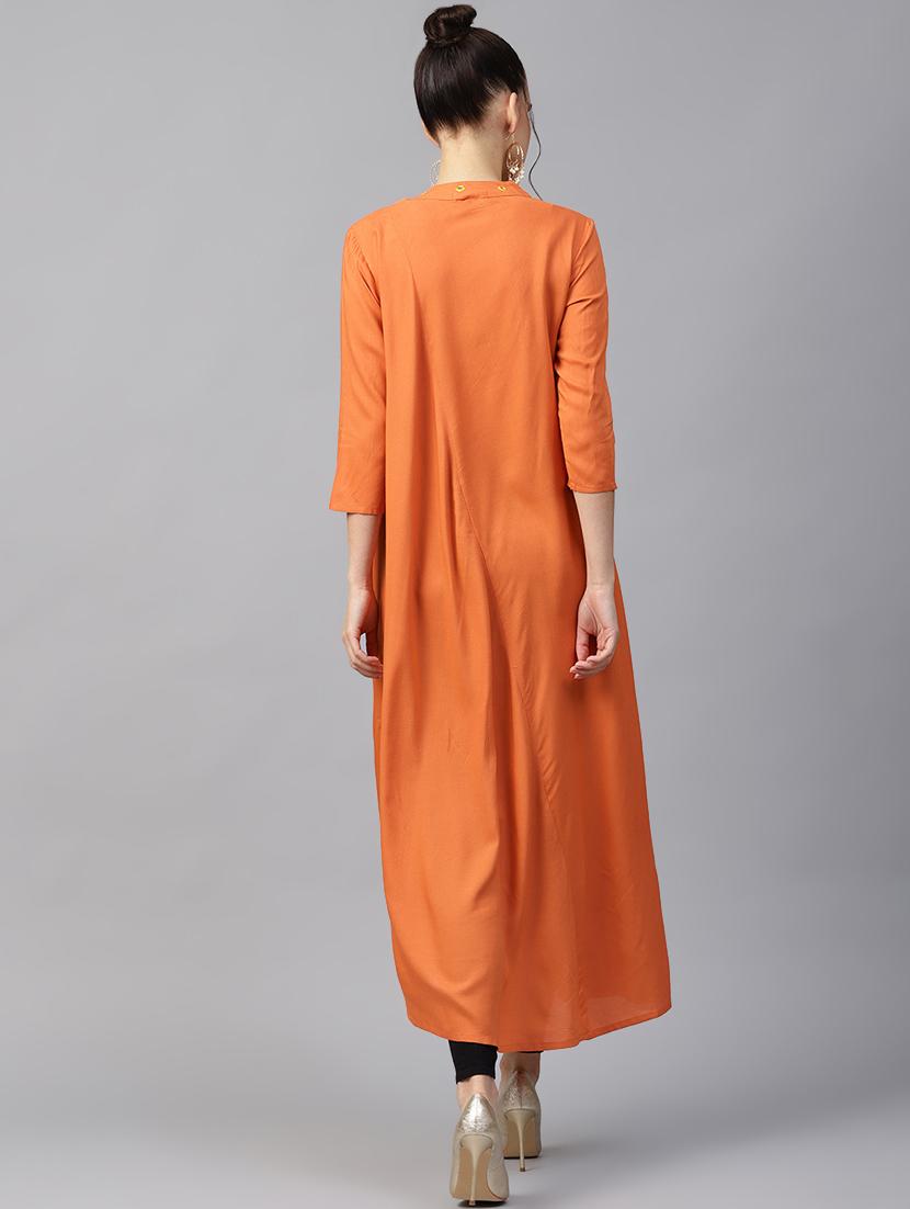 embroidered flared kurta - 16501149 - Standard Image - 2