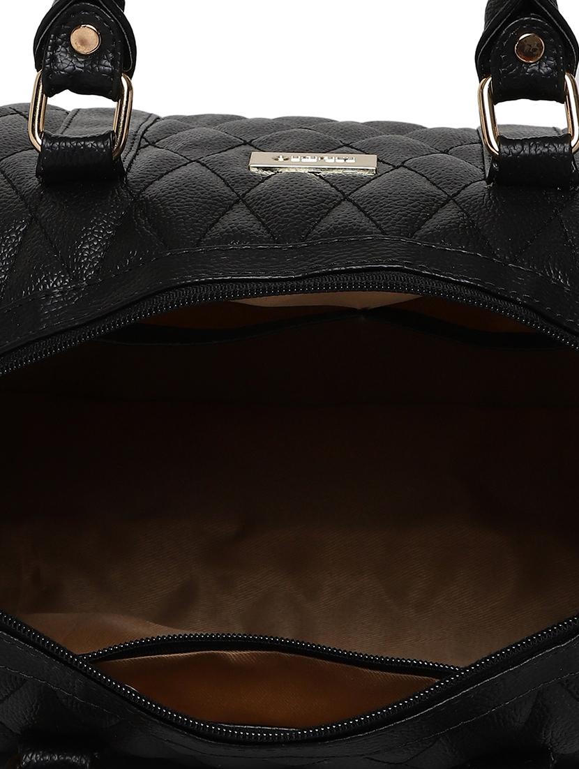 black leatherette (pu) handbag - 16502364 - Standard Image - 2