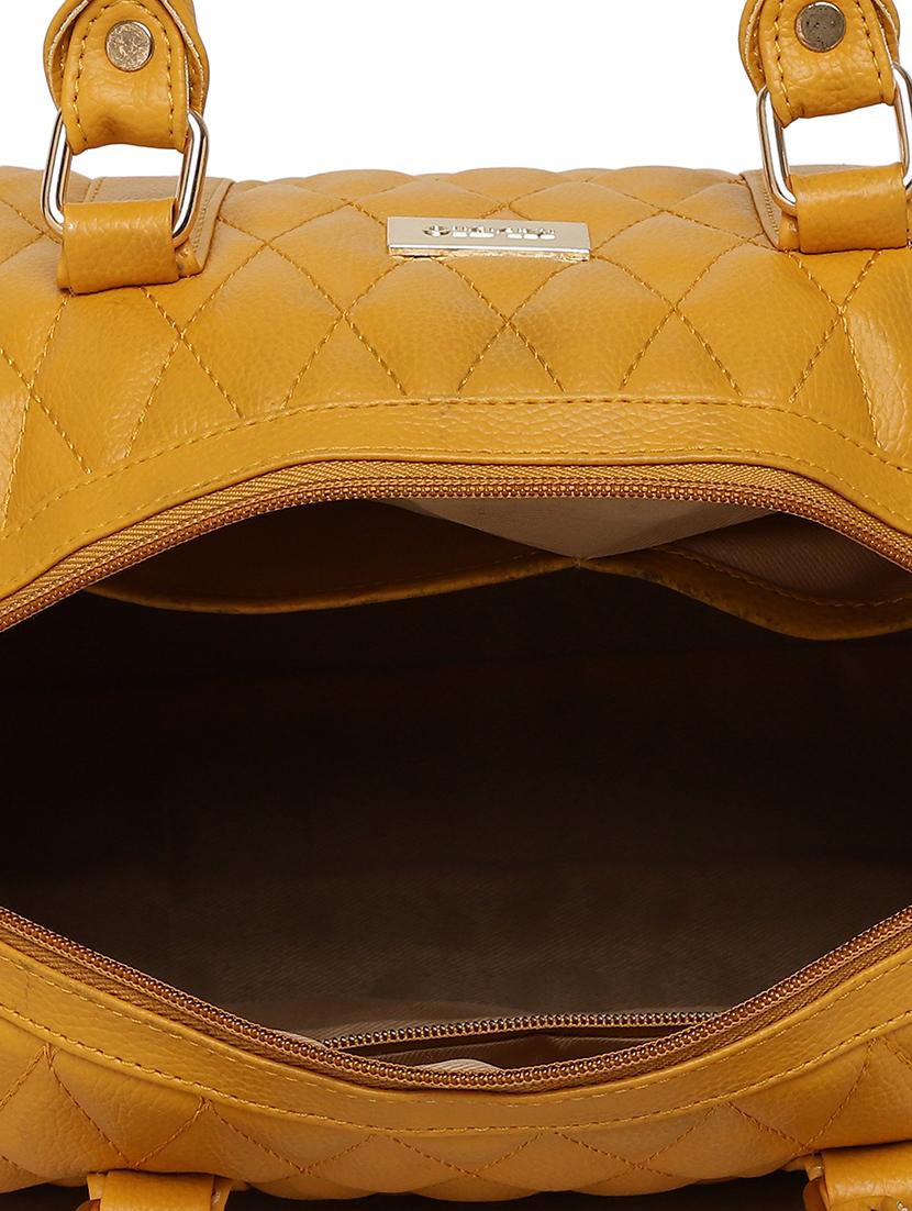 yellow leatherette (pu) handbag - 16502367 - Standard Image - 2
