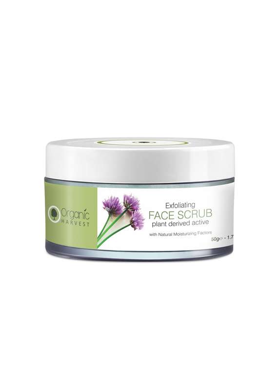 organic harvest exfoliating face scrub, 50g