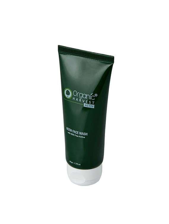 oganic harvest face wash - neem (bse free activ), 50g