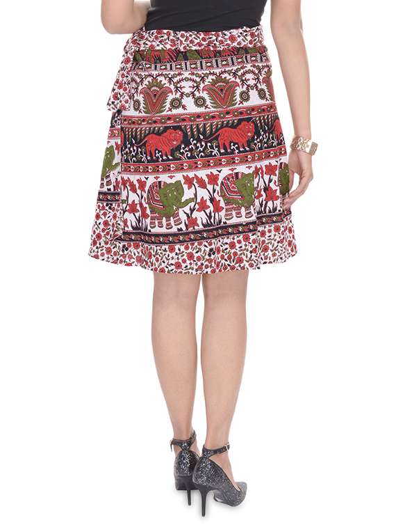 Printed Wrap Skirt - 16503102 -  Standard Image - 2