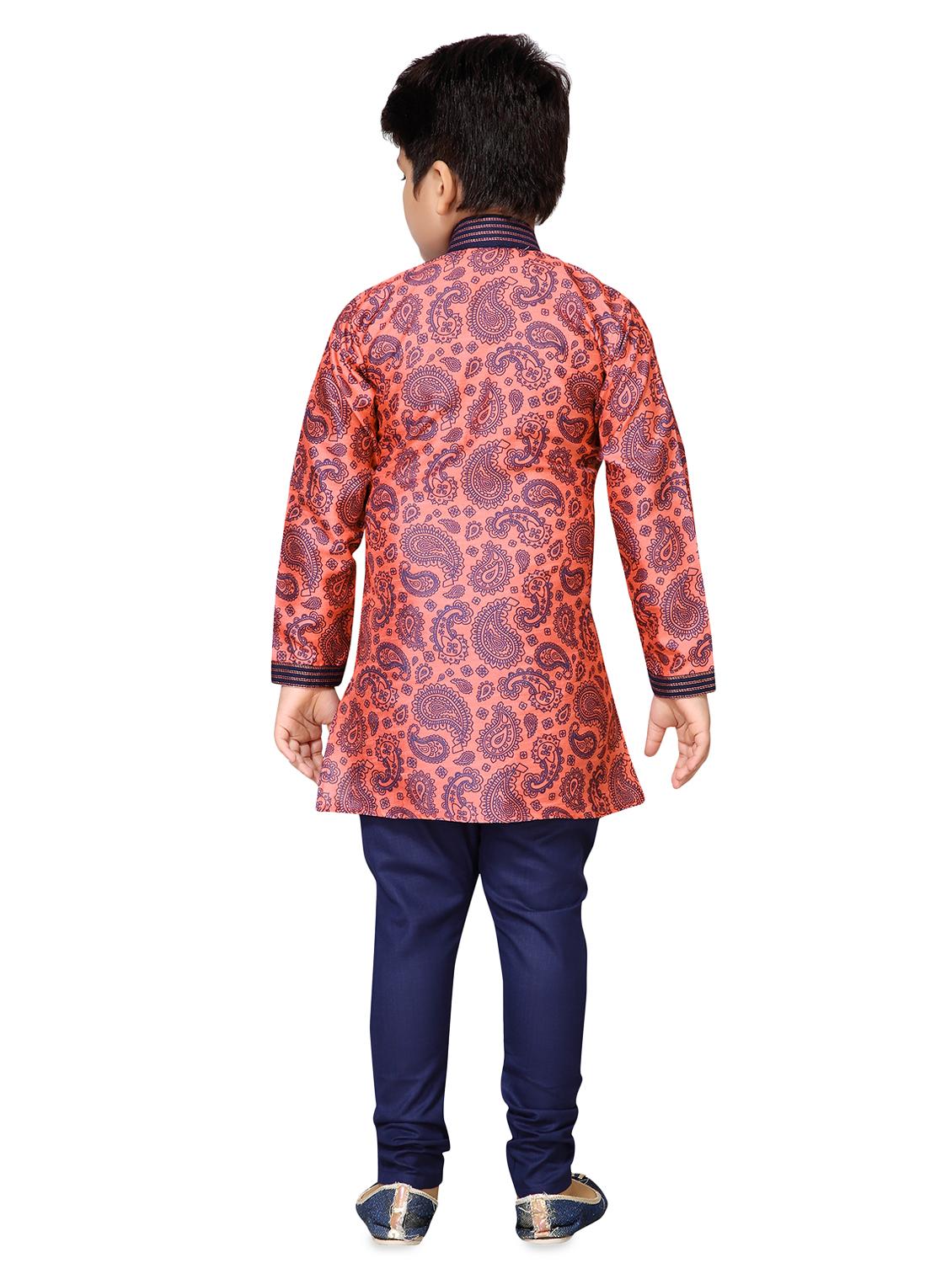 orange cotton kurta set - 16503680 - Standard Image - 2