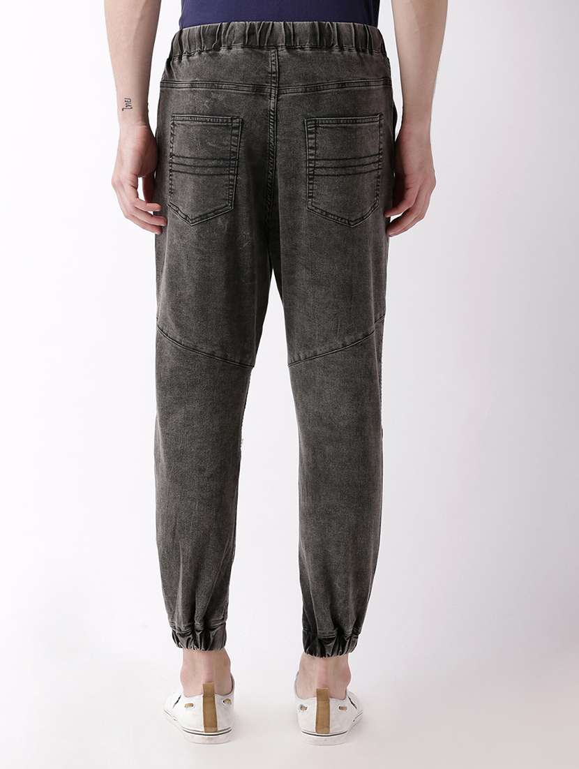 grey washed denim joggers - 16504351 - Standard Image - 2