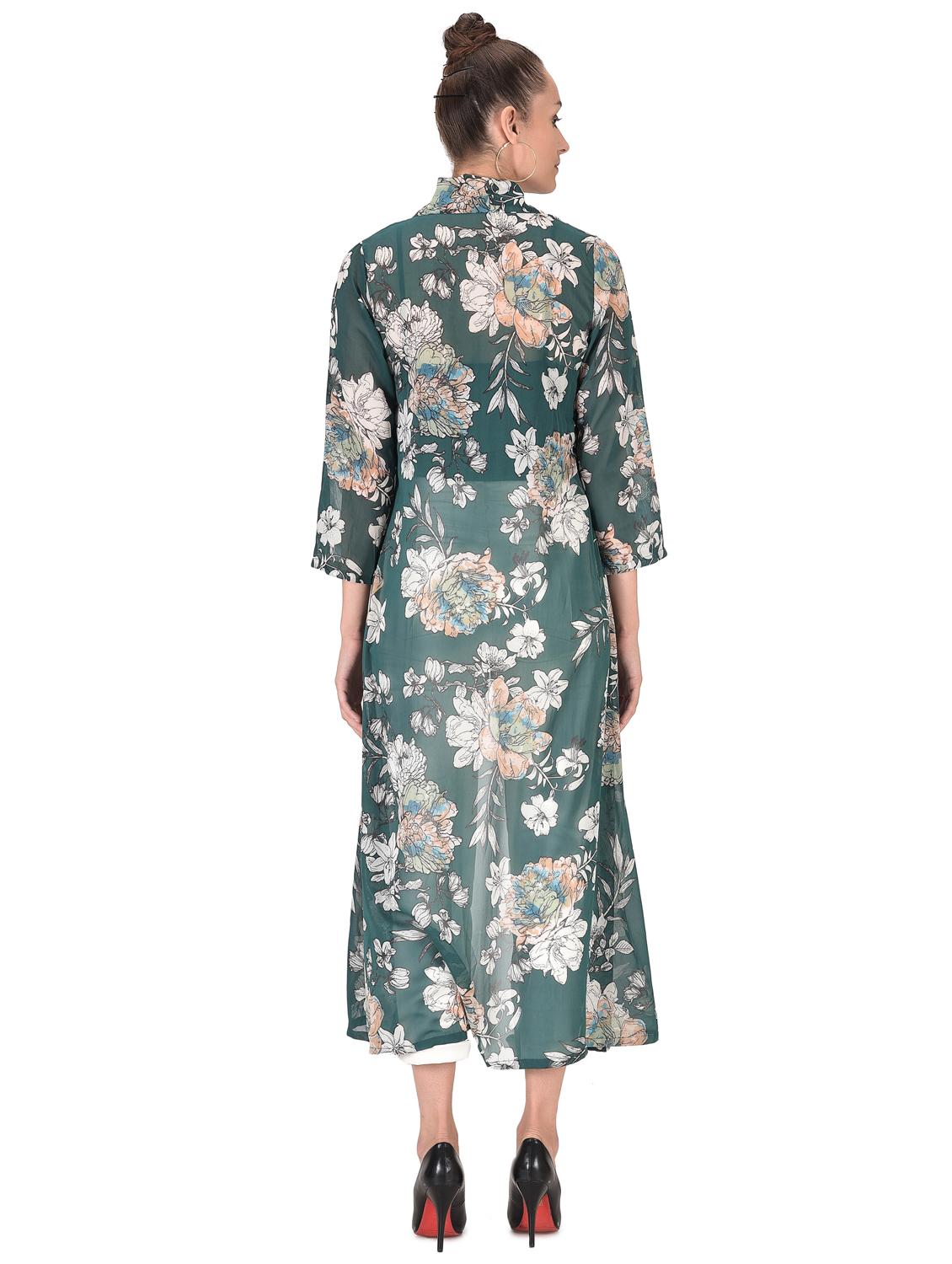 floral printed long shrug - 16504574 - Standard Image - 2