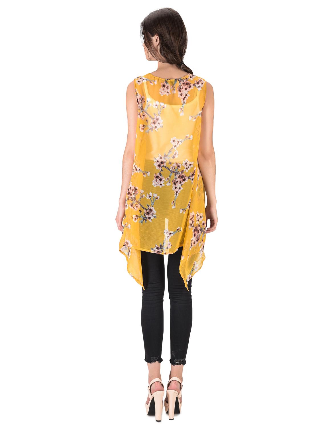 floral asymmetric print shrug - 16504575 - Standard Image - 2