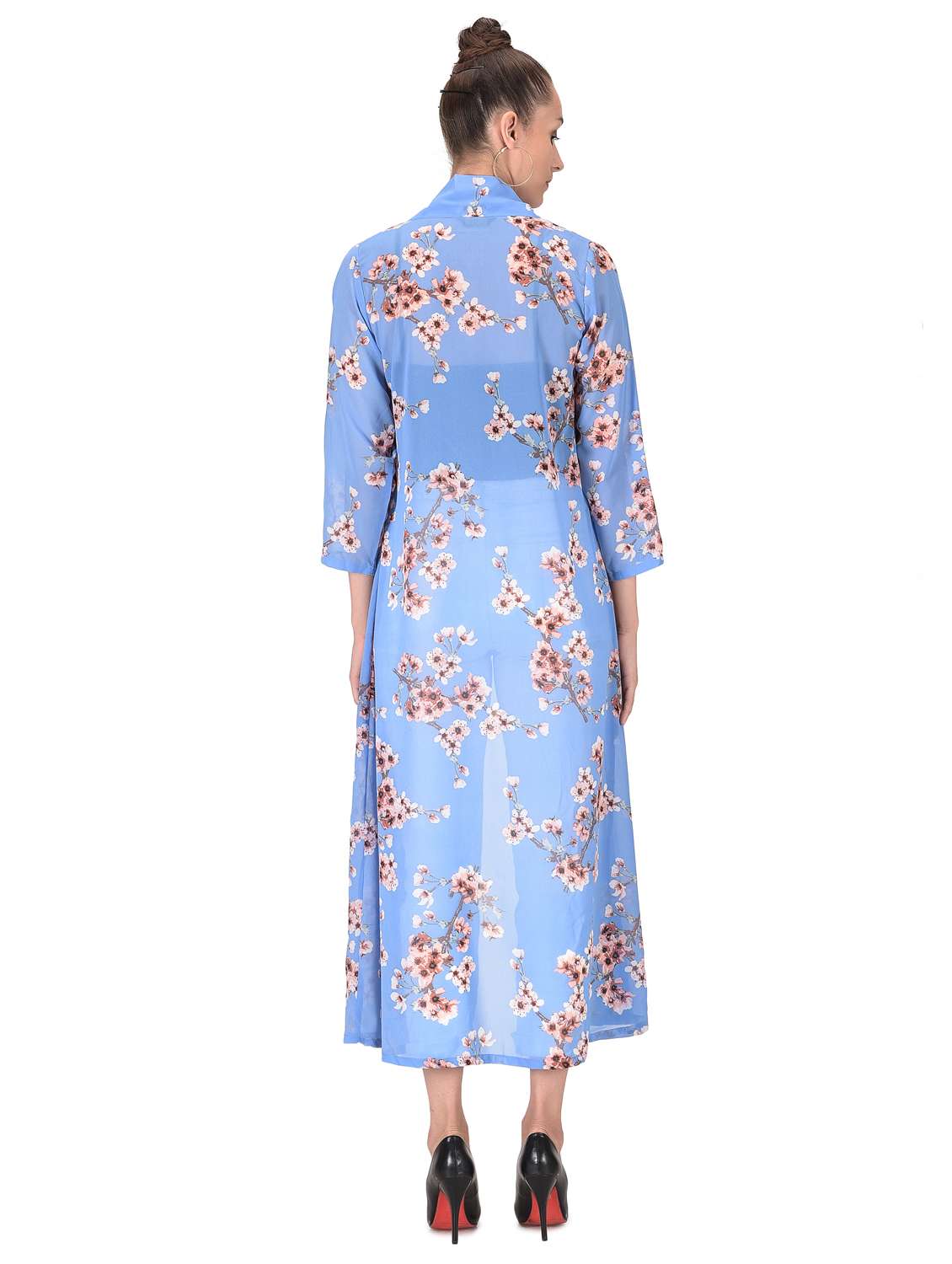 floral printed long shrug - 16504576 - Standard Image - 2