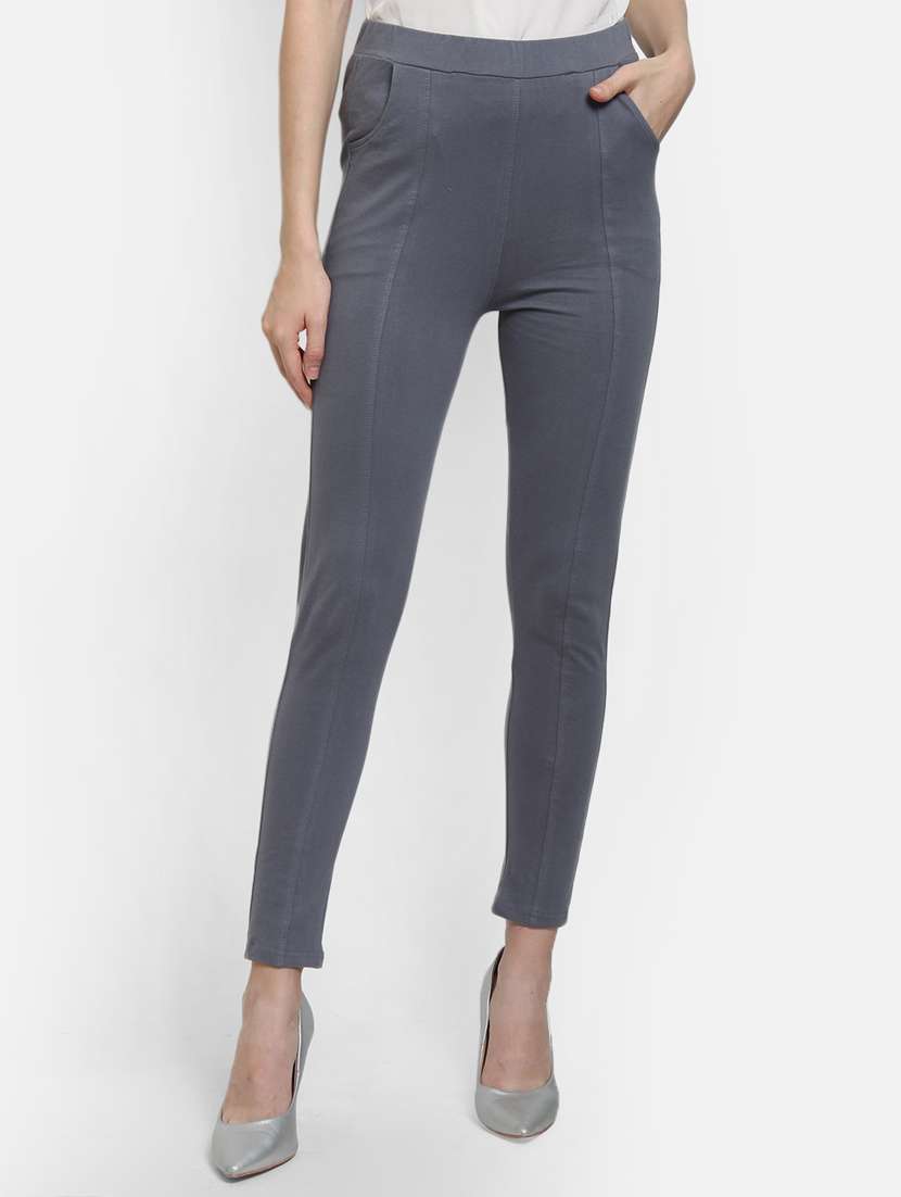 High Rise Solid Jeggings