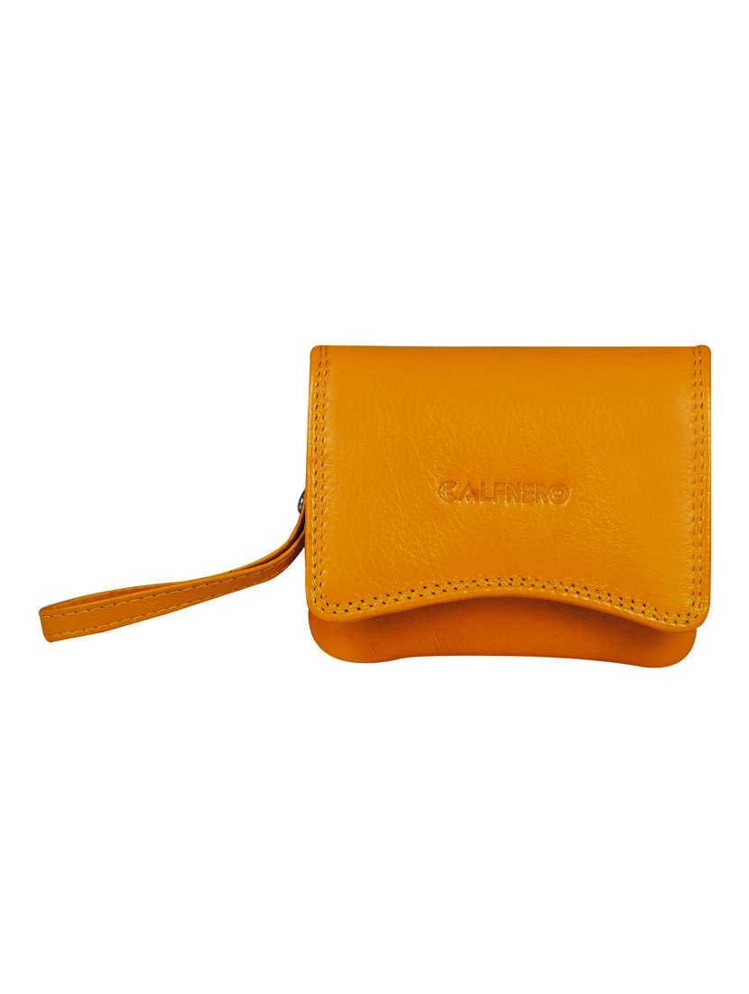 yellow leather wallet