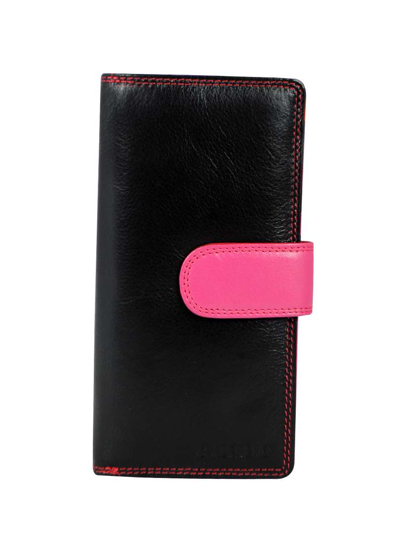 multi colored leather wallet