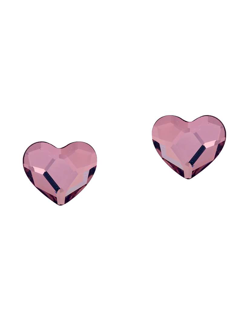 pink metal studs earring