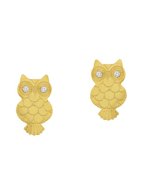 gold metal studs earring - 16506369 - Standard Image - 0