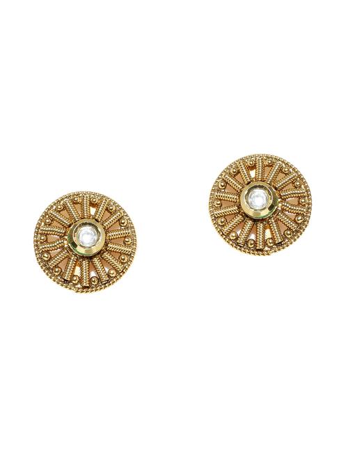 gold brass studs earring - 16506451 -  Standard Image - 0
